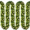 Casaria Ghirlanda Natalizia 5m 100 LED Interno Esterno Decorazione Festività Abete Luce Bianca Calda