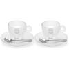 illy Iperespresso Experience Kit 2 Tazzine in Vetro con Piattini e 2 Cucchiani a Marchio