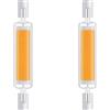 Generico Lampadine LED R7S 78mm Dimmerabile, 10W Sostituisce Alogena 100W J78, 1000LM, Luce Calda 2700K, Doppia Estremità COB Luce Lineare Proiettore, 2 Pezzi