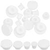 GORGECRAFT 20 pz 5 misure Tappo In Silicone Bianco per Saliera e Pepiera 10/12/14.5/17.5/19.5mm Inserto di Ricambio Tappo Del Foro Tappo di Tenuta Del Tubo Coperchi Terminali per Bottiglie Tubi Vasi