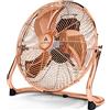 TRESKO AERSON Ventilatore da pavimento 30 cm, con 3 livelli di potenza, ventilatore 45W, alto flusso d'aria, struttura robusta in metallo, angolo di inclinazione ca. 110 gradi