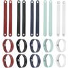 QUARKZMAN 20 Pcs Braccialetti In Pelle Lisci Braccialetti A Pressione In Pelle Regolabili Wrist Cuffs Vuoti Fai Da Te Bracciali Singolo Pressione Per Uomo Donna (Colori Misti, 23x2 cm)