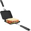 Tomotato Padella a Doppia Faccia, Creatore di Panini da Campeggio, Piastra per Toast Alluminio Padelle Antiaderenti Tostapane per Sandwich Panini Padella per Toast per Colazione Campeggio