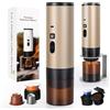 LAMA Macchina da caffè portatile, mini macchina da caffè elettrica, compatibile con capsule di caffè e polvere di caffè, riscaldamento istantaneo per campeggio, auto, viaggio, champagne