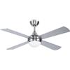 Ovlaim 122CM Ventilatore da Soffitto con Luce e Telecomando, Motore DC Silenzioso 6 Velocità, LED lampadario ventilatore, Timer, adatto per l'estate e l'inverno, 4 Pale