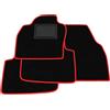 Generico Tappetini compatibili con Skoda Scala 2019-2025, bordo rosso, kit tappetini auto personalizzati, set tappeti in velluto, tappeto auto