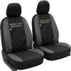 Auto Accessori Lupex Coprisedili Auto Compatibili con Giulietta (2010-2020), Set Anteriori o Completo 12 Pezzi, in Policotone Traspirante MADE IN ITALY (Nero Grigio scuro)