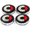SHIFENG Smart Fortwo Forfour 451 453 Roadster Forjeremy Per velocità logo auto emblema Wheel Center Hub Cap Rim badge copre adesivo 60mm (rosso)