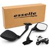 Esselle Parts Coppia Specchietti Retrovisori Custom Compatibili con Yamaha T-Max 530 Nero Opaco
