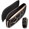 Lithyc Smart Car Key Case Portachiavi Mercedes Cover Per Chiave Auto Benz E/S Class Protettiva Shell (Bordo Oro Nero)