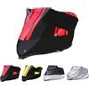 LYJXD Telo Coprimoto per Ducati Multistrada V4 V4S Sport 1200 1200S, Antipolvere Anti-Neve Rain Cover Anti UV Tutte Stagioni Telo Moto Protezione Accessori,Black-Red