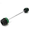 CAIZHICNC Tamponi Paratelaio Protezioni Per Kawasaki Per Versys 650 1100 SE Moto Ruota Anteriore Forcella Slider Protector Asse Crash(Front Green)