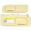 Eawfgtuw Visiera parasole con specchio cosmetico compatibile con modelli 2014-2019, sostituzione lato conducente e passeggero, tonalità interna beige (copilota grigio)