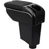 ZENVI Braccioli Compatible with Renault Dacia Captur Braccioli 2013-2016 Console Centrale Organizer Immagazzinaggio Scatola Stile Doppia Porta Utilizzabile Per Autisti Supporto Gomito (Stile Nero)