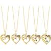 Handmade Collana delfino personalizzata con cuore, 2-6 pietre di nascita e nomi di famiglia