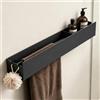 Mai & Mai Mensola da Parete con Portasciugamani, 60cm, Nero