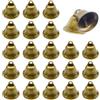 Ruidee 36 campanelle per fai da te, 42 mm, bronzo, vintage, Jingle Bells, piccolo ciondolo a forma di campana, mini campana da appendere per campanelli a vento, Natale, addestramento del cane (XLD)
