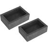 Goktvai Set di 2 Stampi per Lingotti in Grafite, 12,5x8x4 cm Resistenti al Calore Fino a 2000 Gradi per Fusione di Metalli ad Alta Purezza Come oro Argento Rame Alluminio e Ottone (Nero)