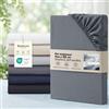 Bedsure Lenzuolo con Angoli 90x200 Microfibra - Altezza 30cm, Antracita