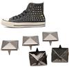 BORDSTRACT 100 pz Piramide Rivetto, Decorazione Rivetto Punk Rivetto 4 Artiglio Metallo Borchie per Bracciali Abbigliamento Scarpe Borsa(10mm-Nero)