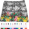 NIHUIFDPY Coperta da colorare fai da te con pennarelli, per colorare la tua coperta per adulti, coperta in velluto peloso lavabile che puoi colorare, creativa personalizzata accogliente decorazione