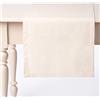 Generico Runner Tavola Maè 50x150 cm 100% Cotone Naturale Runner Decorativo per Tavolo da Pranzo, Consolle e Mobile Ingresso Elegante e Lavabile (Beige)