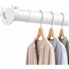 Dee.Romg Asta appendiabiti per armadio, 68-110 cm, diametro 32 mm, Bianco