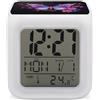 VstaDank Sveglia sveglia con farfalla rosa viola con 7 orologi digitali che cambiano colore per camere da letto, orologi per l'allenamento del sonno con ampio display per ufficio, cucina, soggiorno