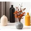 VASETOPIA Vasi in Ceramica, Set di 4 Vaso Smerigliato Decorativo per Camera da Letto, Soggiorno (06 Nero/Giallo/Beige/Blu)