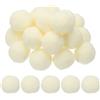 PATIKIL 2 Pon Pon Colorati, 20pz Grande Pompon Colorati Decorativi Pompon Mini Alta Elasticità Palline Colorate per Cappello Arte Natalizia Fai-Da-Te, Beige