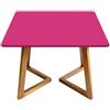 Morbuy Impermeabile Tovaglia Piazza con Bordo Elastico, Tinta Unita Copertura in Oxford per Tavolo da Cocktail, Antimacchia Topper Cap per Sala da Pranzo (rosso rosato,90x90cm)