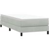 vidaXL Boxspring zonder matras fluweel lichtgrijs 90x220 cm