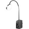 Lunartec lampada LED dimmerabile da presa con presa passante e USB-A/USB-C, nero