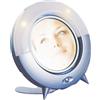 BAKAJI Specchio per Trucco Make-Up con 2 Led 22 cm Fissaggio a Muro o da Tavolo Viola