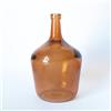 THE GLASS COMPANY Damajuana in vetro, 2 l, bottiglia decorativa in stile mediterraneo, vaso artigianale per casa e giardino (ambra)