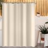 Lerores Tenda da doccia 160 x 240 cm, beige, orlo zavorrato, in tessuto, antimuffa, impermeabile, lavabile, in tessuto di poliestere, per bagno, vasca da bagno, con 12 anelli per tenda da doccia