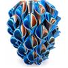 Generico Vaso Decorativo Moderno Stampato 3D Design Scanalato Effetto Cangiante Multicolore Iridescente Arredo Casa Elegante Vaso Artistico Centro Tavola Stabilizzato Base Rinforzata Ideale per Fiori Secchi