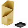 MMOU Portaombrelli Metallo per Bastone da Passeggio Secchiello Quadrato Autoportante con Vassoio Raccogligocce Rimovibile Design Moderno E Minimalista (Color : Gold)