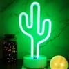 YUANYUYING Lampada da tavolo al neon, luce notturna 3D con alimentazione USB/luce decorativa a LED, decorazione da parete per decorare la stanza (Cactus)
