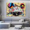 N / A Stampe Decorative su Tela Manifesto Astratto Dipinto Takashi Murakami Wall Art Picture Artwork Stampato su Tela Pittura Home Decor Living Room 24x32inch