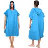 Pameil Poncho da bagno per uomo e donna, poncho in microfibra, colore azzurro cielo
