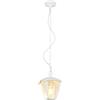 meineWunschleuchte Lampada a sospensione per esterni, lanterna in alluminio, colore bianco, 17 x 17 cm