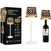 AKITAInk Lampada da Tavolo LED Ricaricabile Mosaico, Texture Casablanca, Touch Dimmer, 3 Temperature di Luce, IP44, USB-C