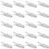 Engelland 20 mollette in plastica, filo per bucato, calze, asciugamani, colore: bianco