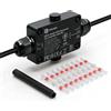 iUmutzer WLED Controller ESP32 IP65 impermeabile WLED digitale striscia controller con microfono, DC5-24 V, fusibile 20 A, per strisce LED indirizzabili WS2811/WS2812B/SK6812/WS2814/SK19703/SK16703