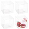 BENECREAT 30 Pack Scatola Pieghevole Scatola di Plastica Contenitore di Regalo Trasparente Contenitore di Cioccolato Dolce per la Festa di Compleanno di Nozze 9x9x9cm