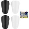 JRILUO Mini parastinchi per bambini, 4 pezzi, piccoli parastinchi da 10 x 6 cm, per ragazzi e ragazze, leggeri mini shin pad per allenamento e gioco, protezione confortevole per bambini (S nero bianco)
