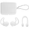 LIGHTAOTAO Clip Nasale Regolabile e Tappi per Orecchie in Silicone Bianco per Nuoto, Protezione Contro Acqua, Adatti per Piscina e Immersioni, Set