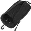AKOOSY Marsupio da Vita in Nylon Nero Portabottiglia e Porta Cellulare, Borsa da Trekking Compatta e Resistente per Escursioni e Shopping All'aperto