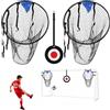 Gyism 2 reti da calcio da 45 x 60 cm, con telaio, accessori per l'allenamento di calcio, rete per migliorare la precisione di tiro, accessori per bambini e adulti (nero)